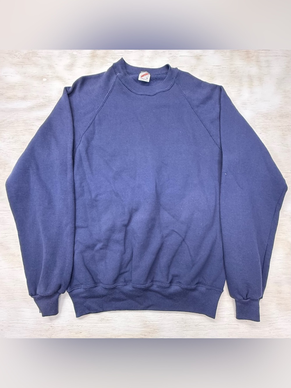 Vintage 80’s Jerzees Navy Blank Crewneck Sweatshirt Men’s Large